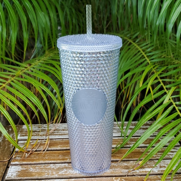 New Starbucks Silver Studded Bling Tumbler…